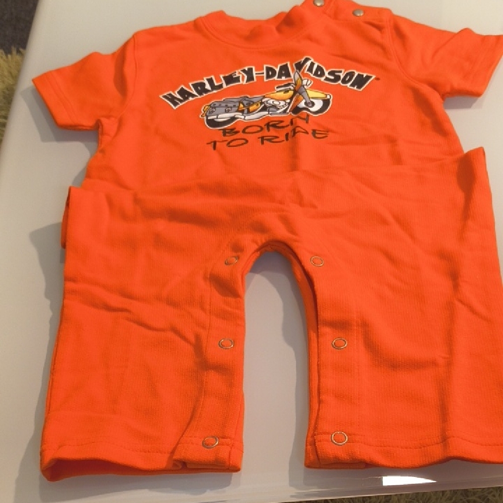 Harley-Davidson Vibrant Orange Infant Romper